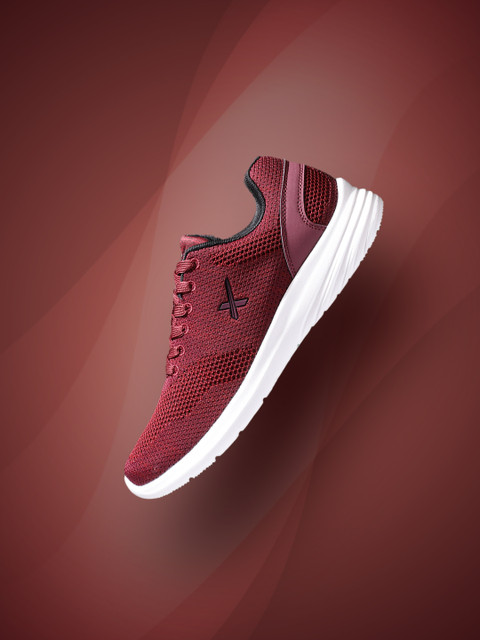 

HRX by Hrithik Roshan Men Maroon Woven Design Knit Run 1.0 Running Shoes