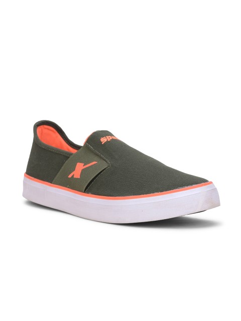 

Sparx Men Olive Green Solid Casual Slip-On Sneakers