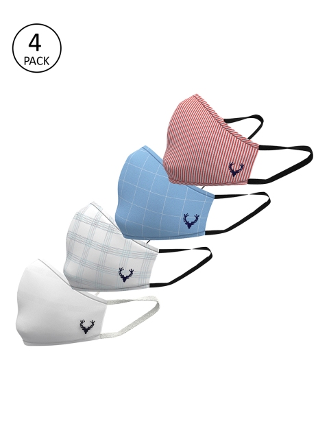 

Allen Solly Junior Kids Pack Of 4 Pcs Multicoloured Reusable 3-Ply Protective Outdoor Mask, Multi