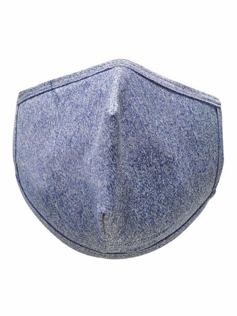 

nestroots Unisex Blue Solid Reusable 2 Ply Cloth Face Masks