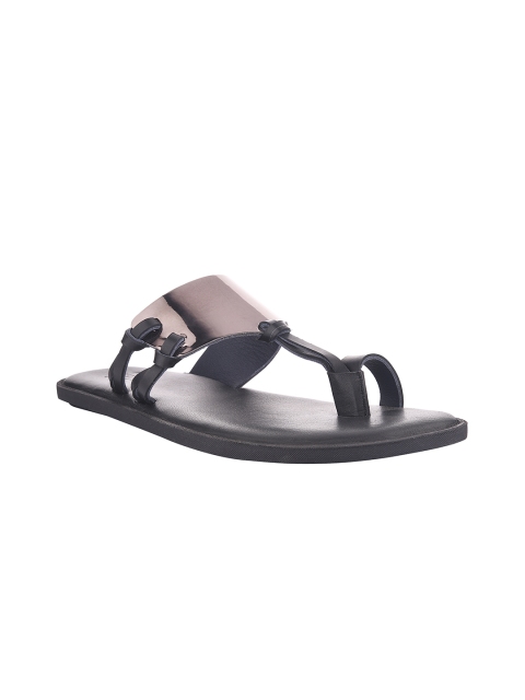 

SKO Men Black Leather Comfort Sandals