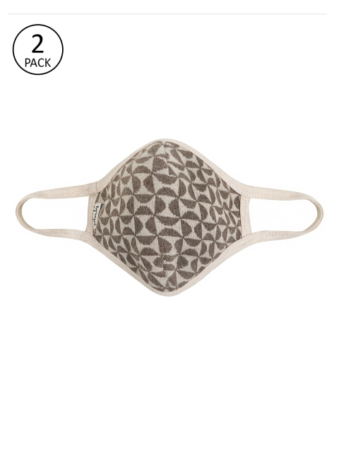 

Pluchi Women 2 Pcs Brown 2 Ply Reusable Cotton Cloth Masks