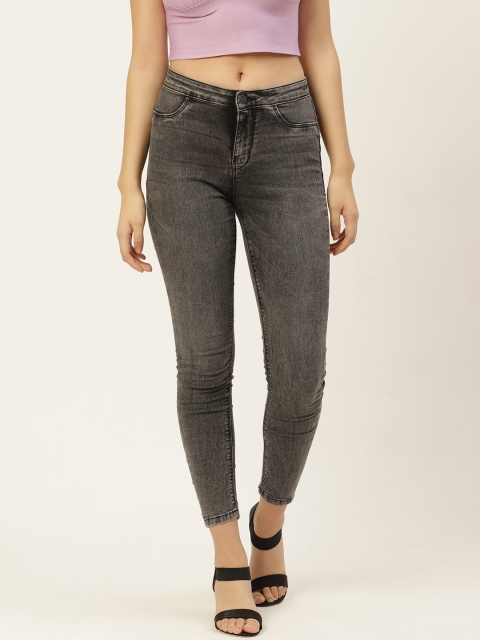 

Lee Cooper Women Charcoal Grey Super Skinny Fit High-Rise Stretchable Jeans