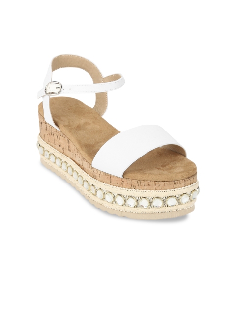 

Truffle Collection Women White Solid Heels