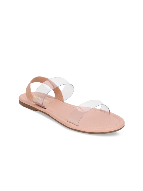 

Truffle Collection Women Pink Solid Open Toe Flats