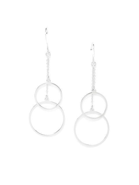 

Carlton London 925 Sterling Silver- Rhodium-Plated Circular Drop Earrings