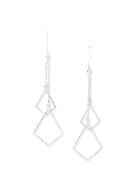 

Carlton London 925 Sterling Silver- Rhodium-Plated Geometric Drop Earrings