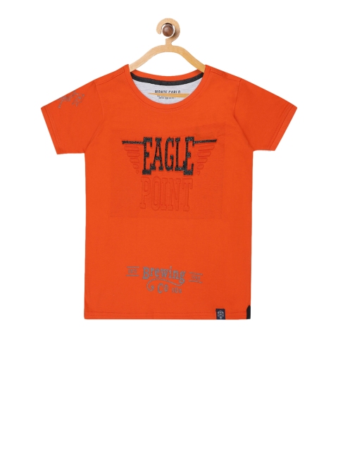 

Monte Carlo Boys Orange Printed Round Neck T-shirt