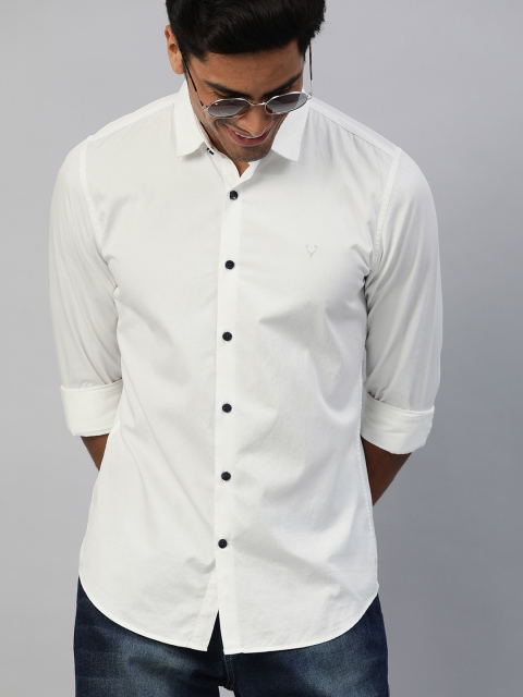 

Allen Solly Sport Men White Super Slim Fit Solid Casual Shirt