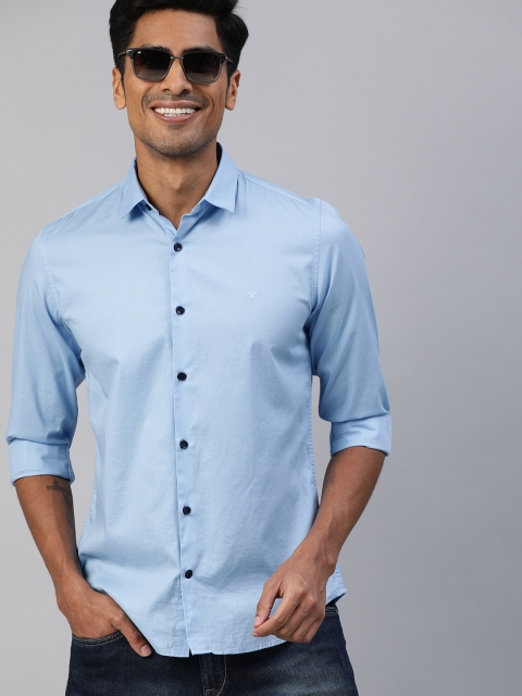 

Allen Solly Sport Men Blue Slim Fit Solid Smart Casual Shirt