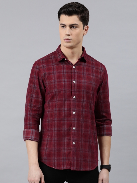 

Allen Solly Sport Men Maroon Regular Fit Checked Casual Shirt