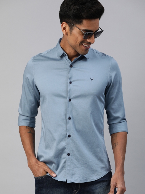 

Allen Solly Sport Men Blue Super Slim Fit Solid Casual Shirt