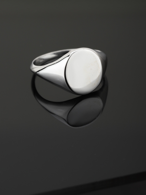 

Carlton London 925 Sterling Silver-Men Rhodium-Plated Finger Ring