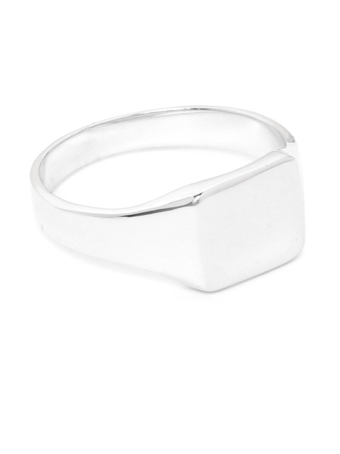 

Carlton London 925 Sterling Silver-Men Rhodium-Plated Finger Ring
