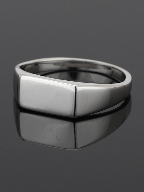 

Carlton London 925 Sterling Silver-Men Rhodium-Plated Finger Ring