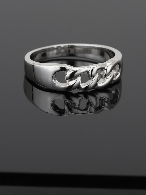 

Carlton London 925 Sterling Silver-Men Rhodium-Plated Finger Ring