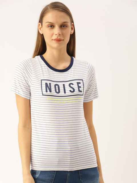

Lee Cooper Women White Printed Round Neck T-shirt
