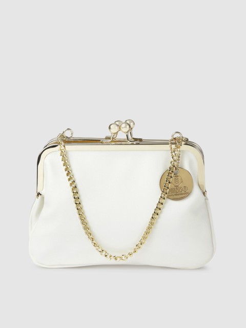 

RHHENSO White Solid Purse Clutch