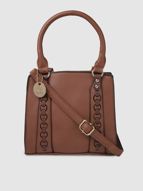 

RHHENSO Brown Self Design Shoulder Bag