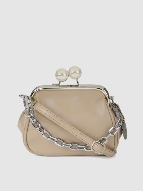 

RHHENSO Light Brown Solid Clutch