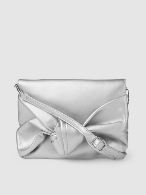 

RHHENSO Silver-Toned Solid Sling Bag