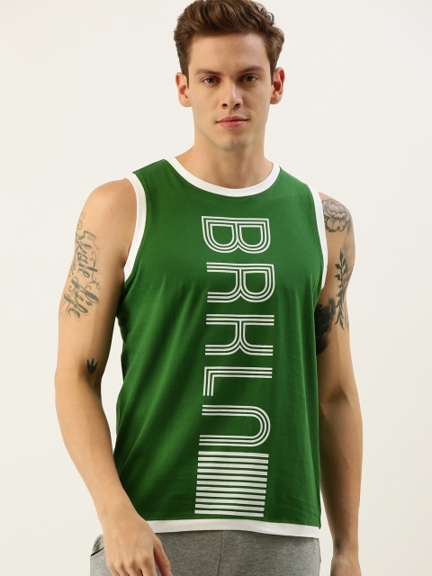 

Moda Rapido Men Green & White Printed Round Neck T-shirt