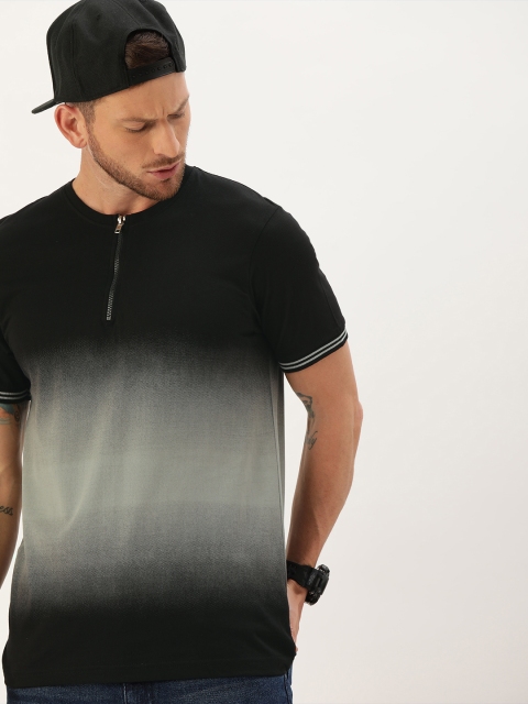

Moda Rapido Men Black Dyed Round Neck T-shirt