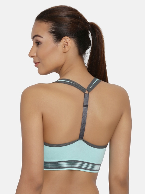 

PRETTYBOLD Turquoise Blue Solid Non-Wired Lightly Padded Sports Bra PBX-04 SEA GREEN-CF20