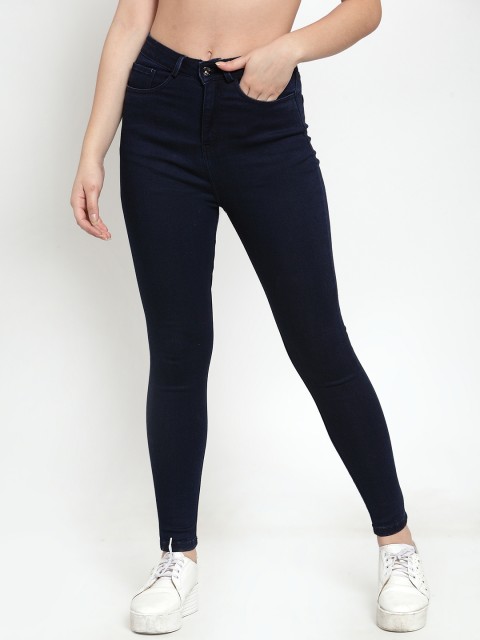 

DUDITI Women Blue Skinny Fit High-Rise Clean Look Jeans