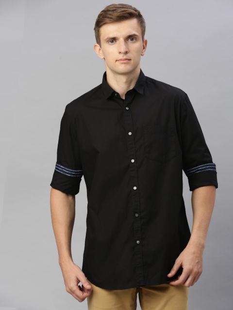 

Van Heusen Sport Men Black Slim Fit Solid Casual Shirt