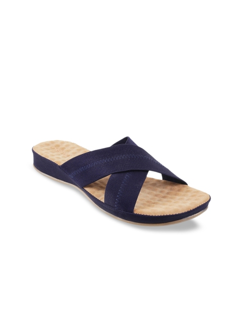 

Metro Women Navy Blue Solid Sandals
