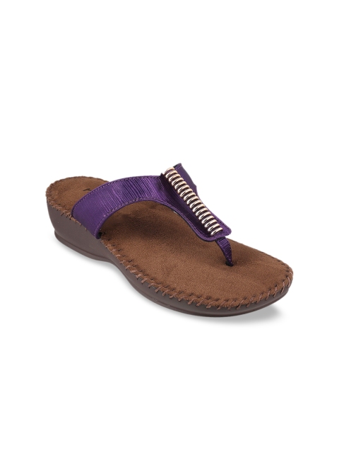 

Metro Women Purple Embellished Sandals