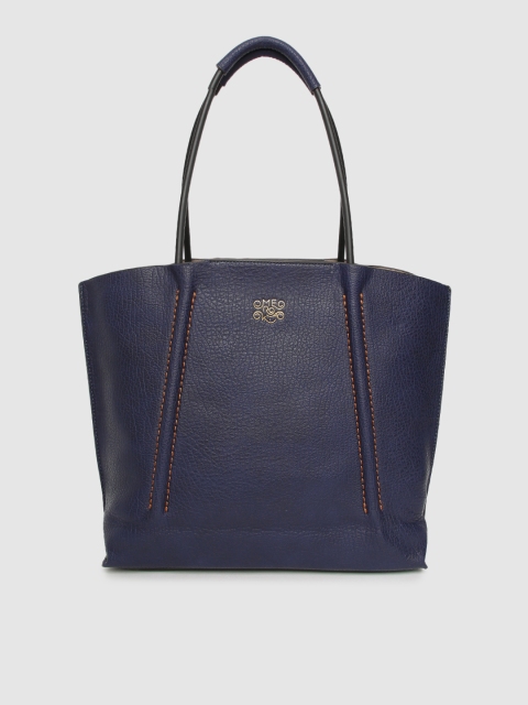 

MERAKI Blue Solid Tote Bag