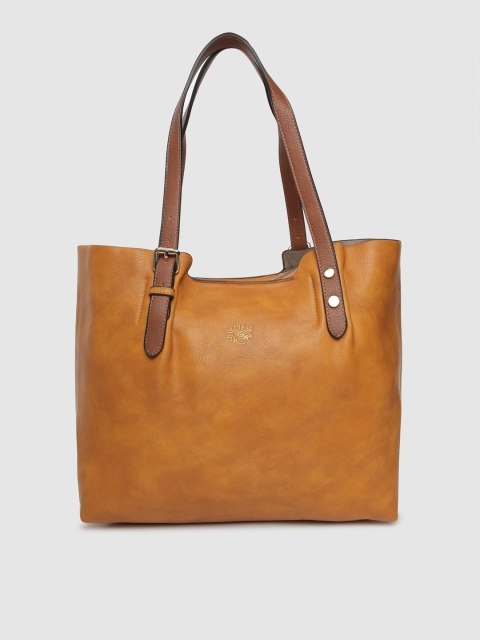 

MERAKI Mustard Solid Tote Bag