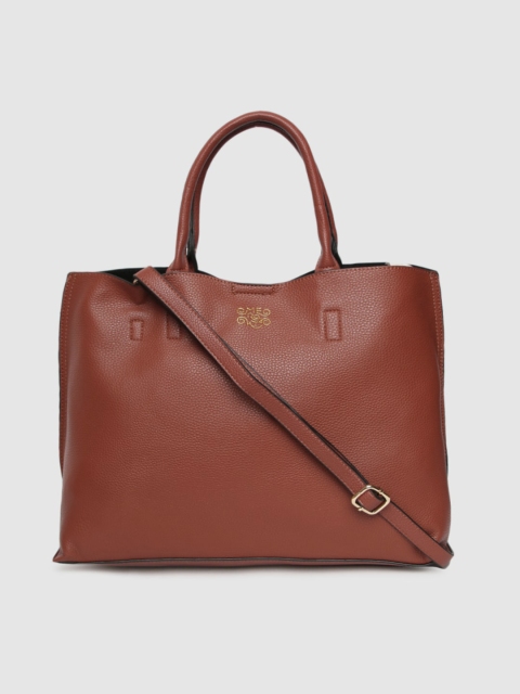 

MERAKI Tan-Brown Solid Handheld Bag