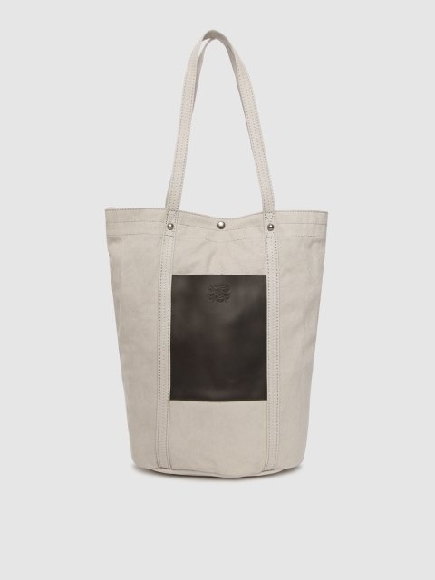 

MERAKI White Solid Canvas Shoulder Bag