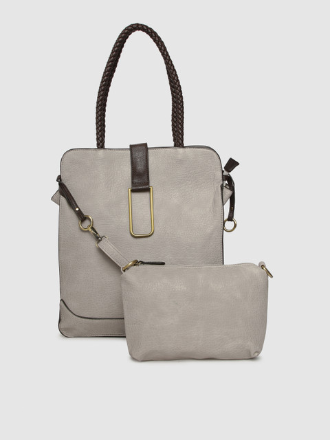 

MERAKI Grey Solid Shoulder Bag