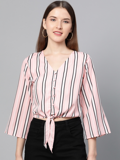 

Cayman Women Pink & Black Striped Top