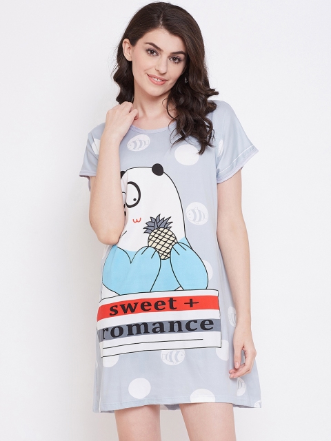 

Camey Grey Printed Nightdress