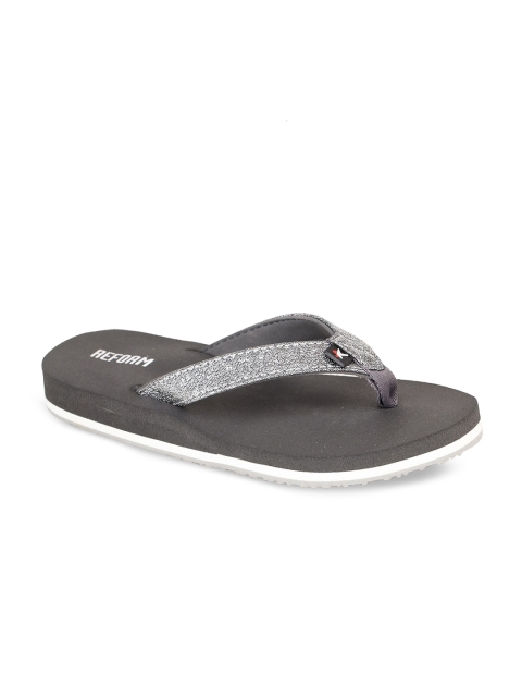 

REFOAM Women Grey Solid Slip-Ons