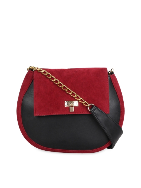 

Berrypeckers Maroon & Black Sling Bag