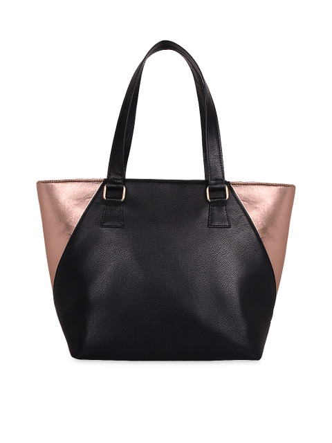 

Berrypeckers Black & Rose Gold-Toned Shoulder Bag