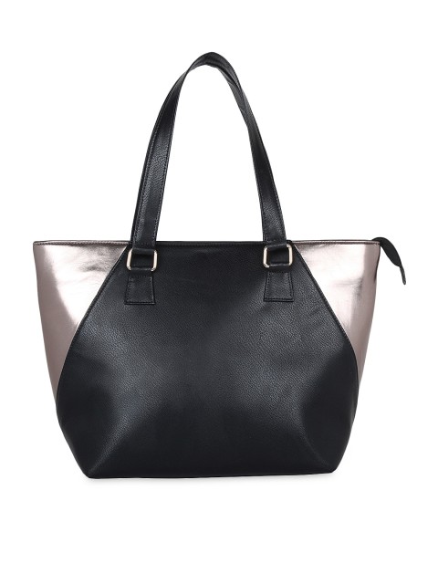 

Berrypeckers Black & Silver-Toned Shoulder Bag