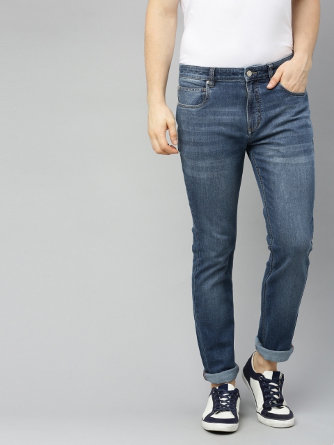 

French Connection Men Blue Slim Fit Mid-Rise Clean Look Stretchable Jeans