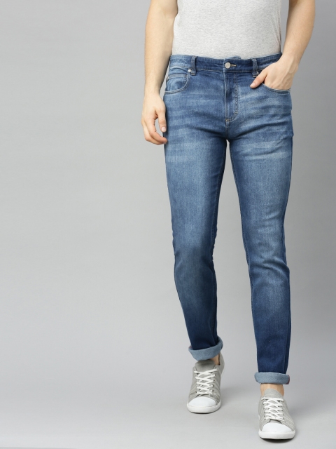

French Connection Men Blue Slim Fit Mid-Rise Clean Look Stretchable Jeans