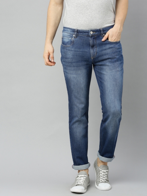 

French Connection Men Blue Slim Fit Mid-Rise Clean Look Stretchable Jeans