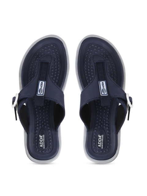 

Adda Women Navy Blue Solid Thong Flip-Flops