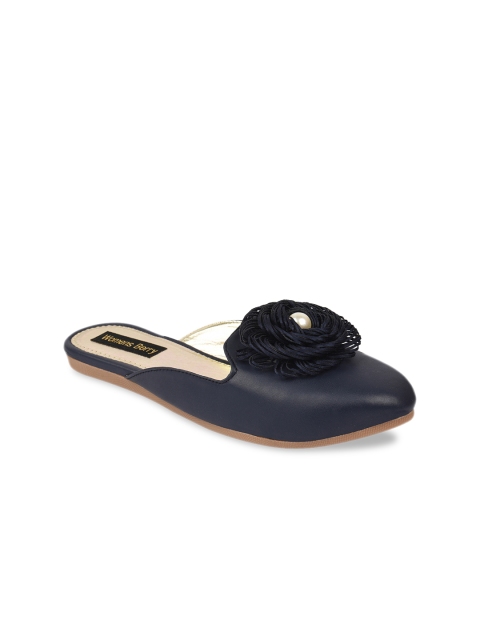 

WOMENS BERRY Women Navy Blue Embellished Mules