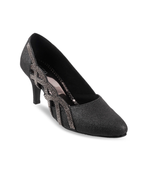 

Metro Women Black Embellished Pumps