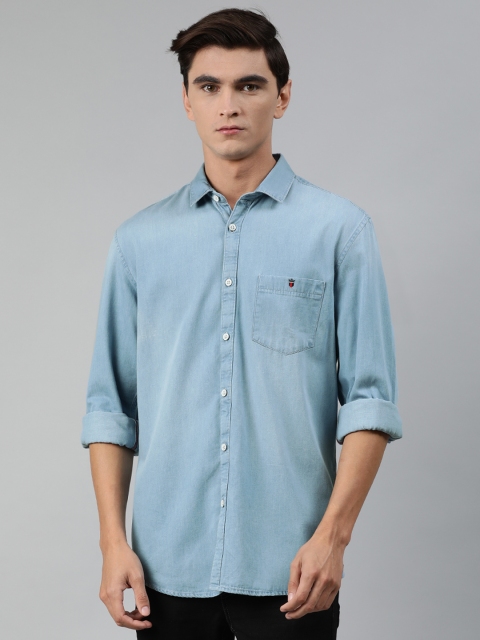 

Louis Philippe Jeans Men Blue Slim Fit Solid Casual Shirt
